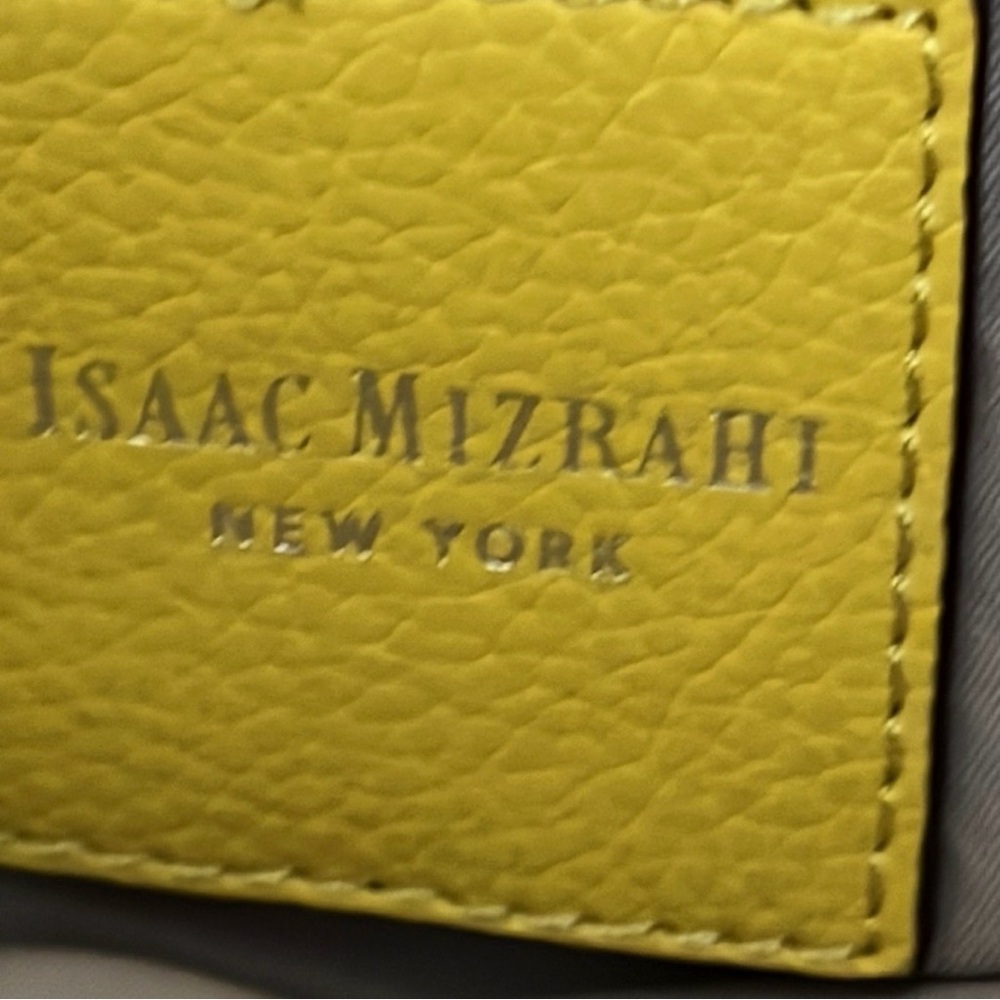 Isaac Mizrahi Sling Yellow Leather Women’s Bag - Picture 11 of 16